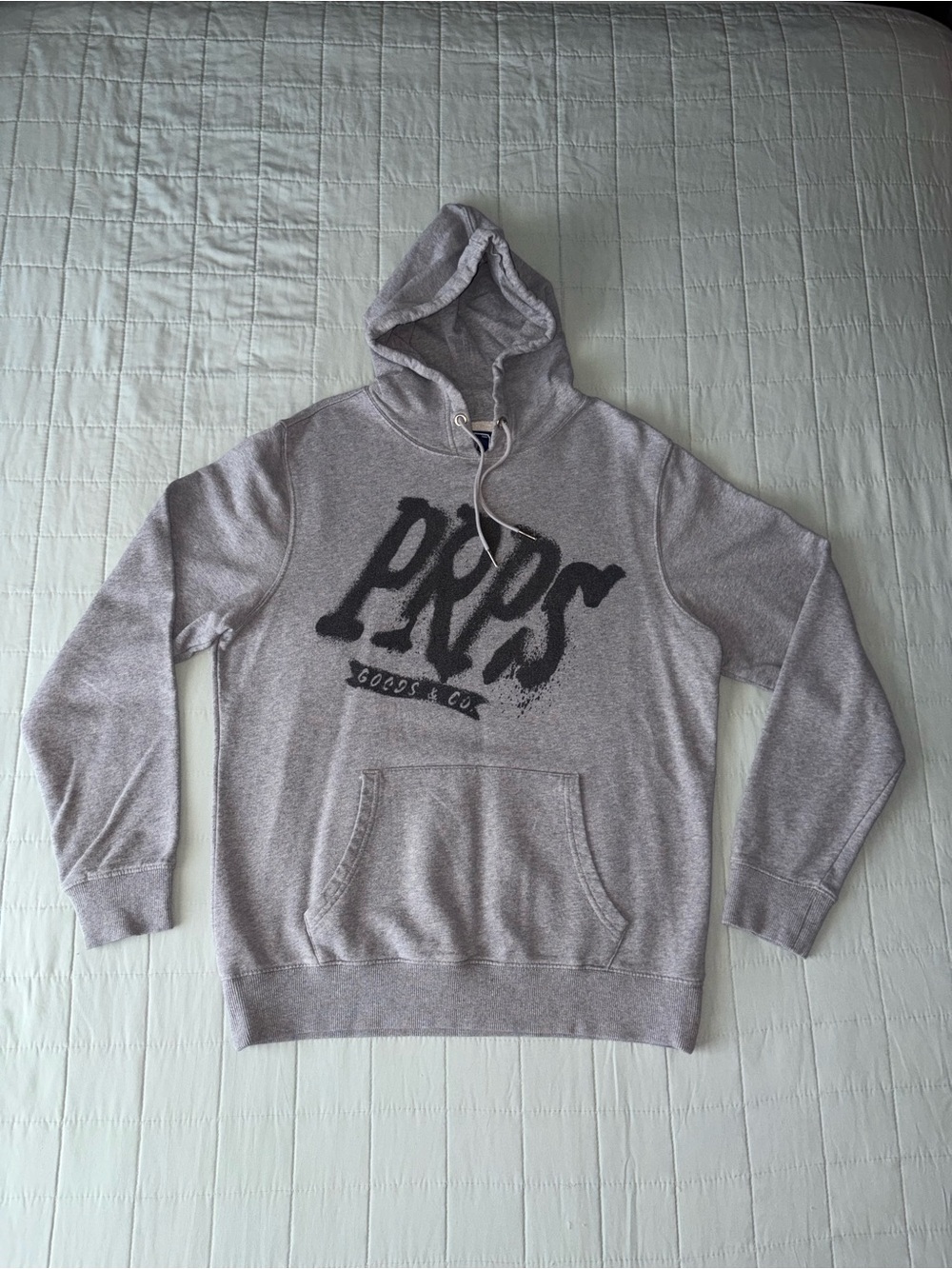 PRPS Good & Co. Grey Black Hoodie Kangaroo Pocket Size L